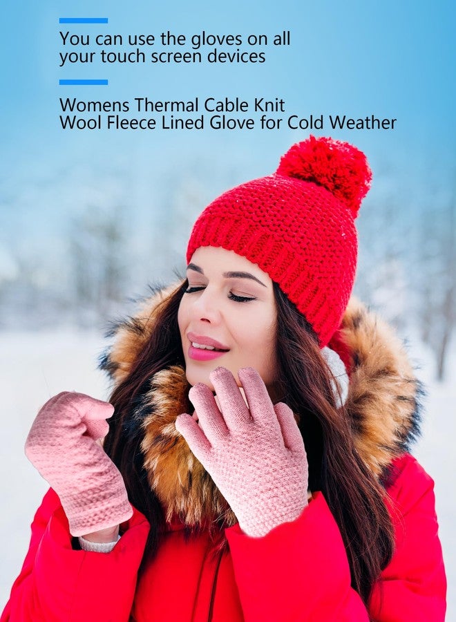 Skyebed 6 Pairs Winter Touchscreen Gloves Thick Thermal Knit Warm Gloves for Womens Mens Adult Cold Weather, 6 Colors - Image 4